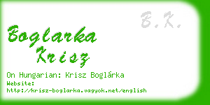 boglarka krisz business card